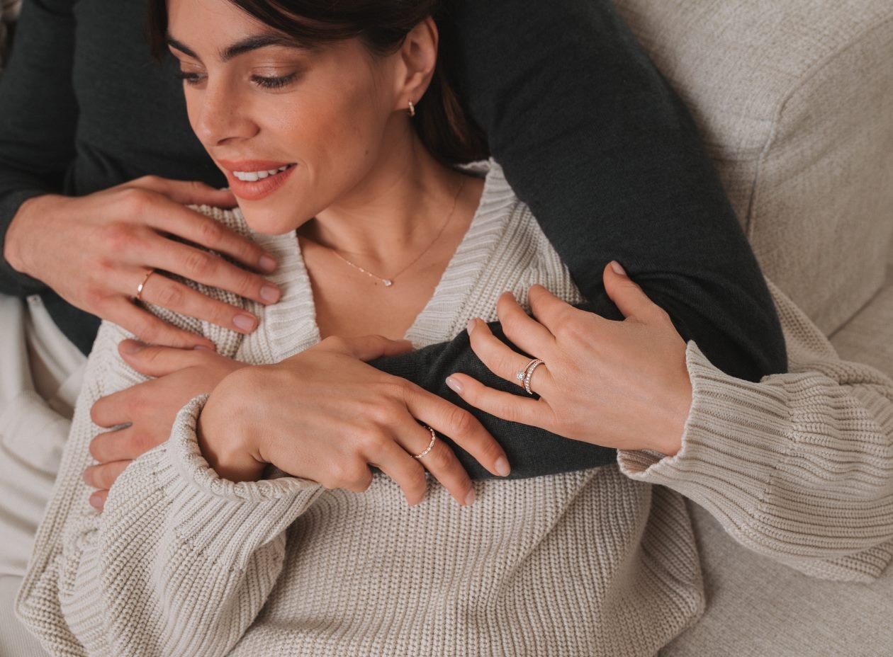 Léontine wedding band - Diamonds 