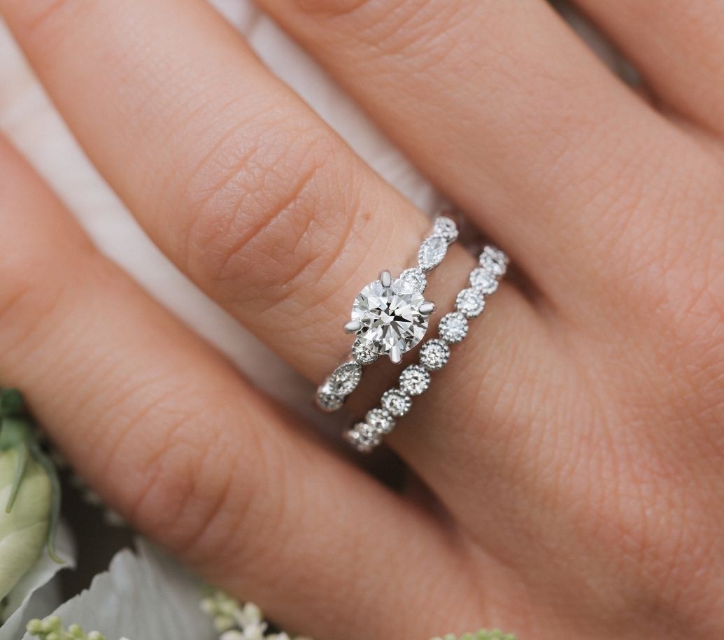  white gold and diamond ring from the suzanne collection